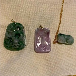 Multiple Jade pendants